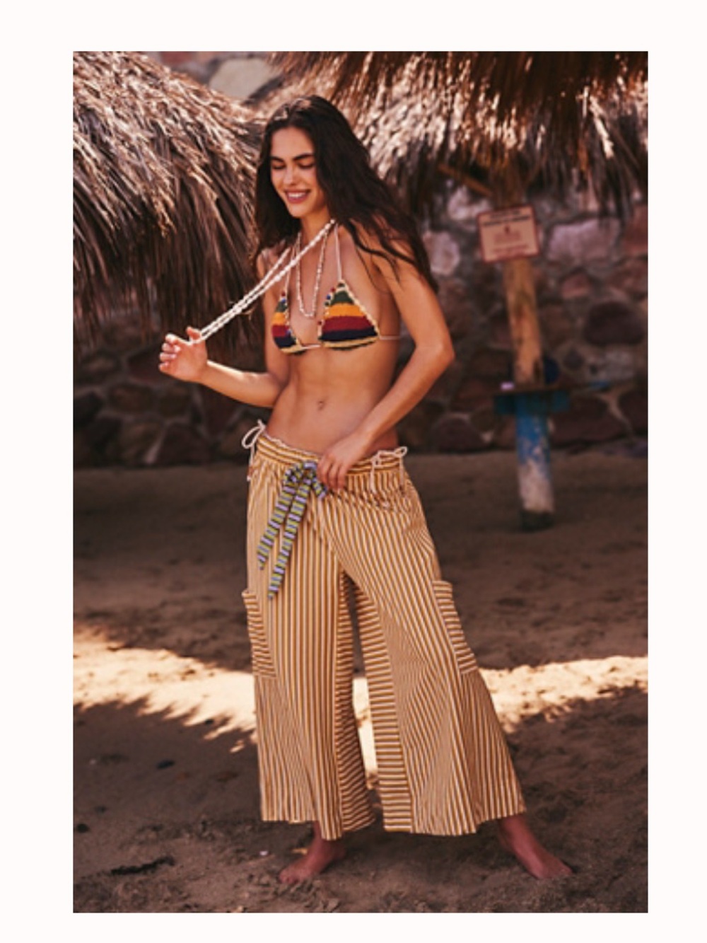 Free People Blanche Striped Trousers